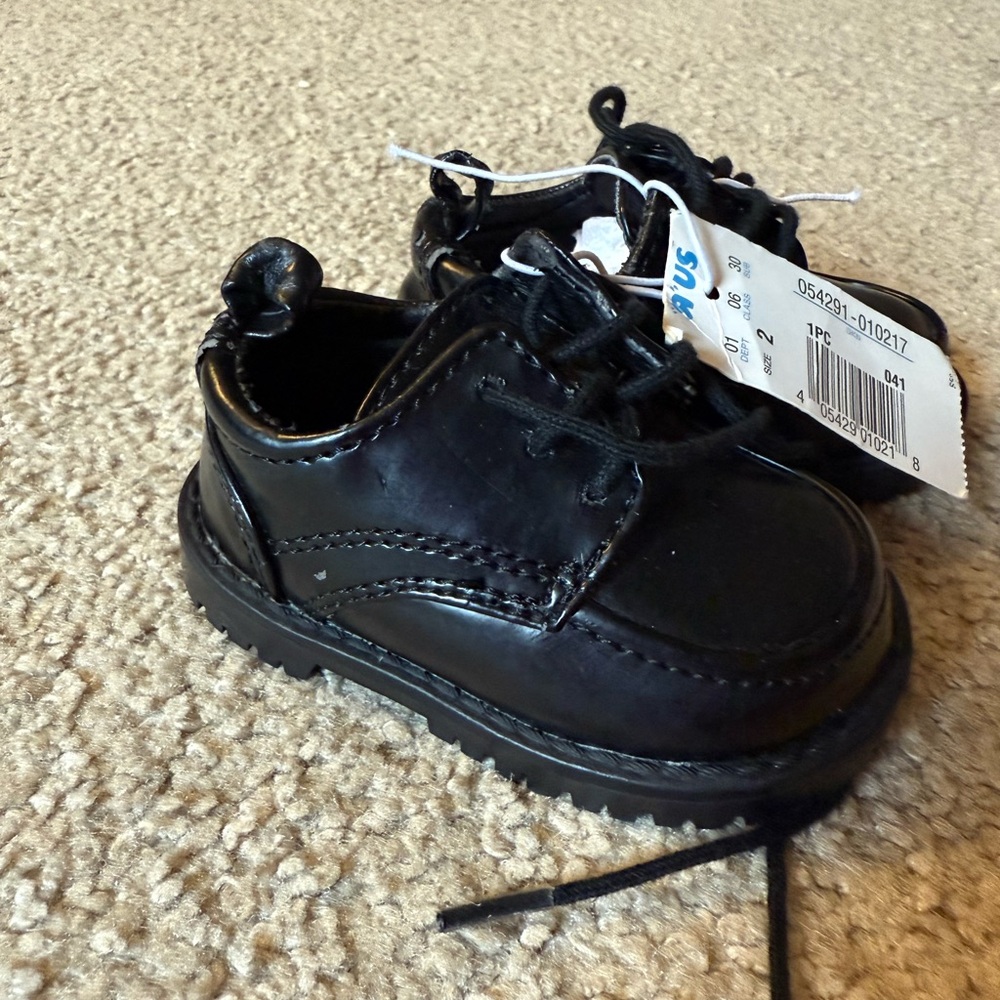 BabiesRUs Shiny Black Dress Shoes